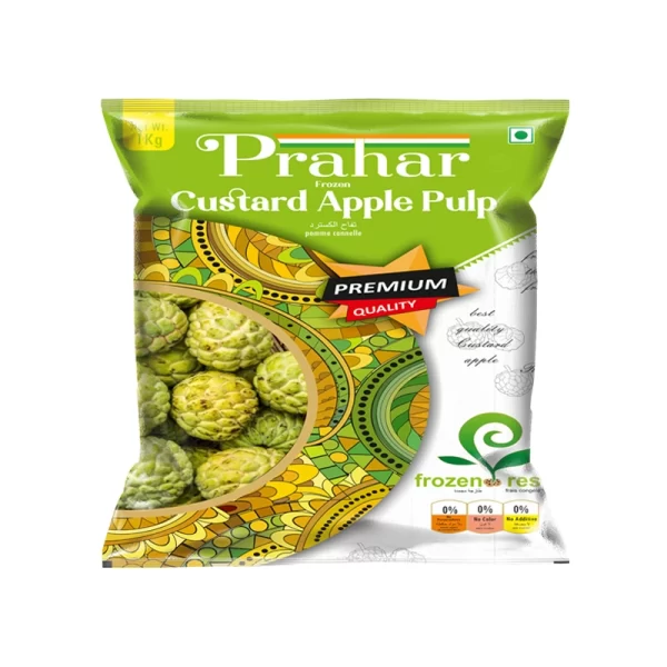 Prahar Food 1kg Custard Apple Pulp Frozen Packet