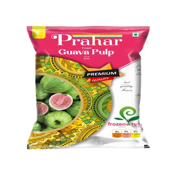 Prahar Food 1kg Guava Pulp Frozen Packet