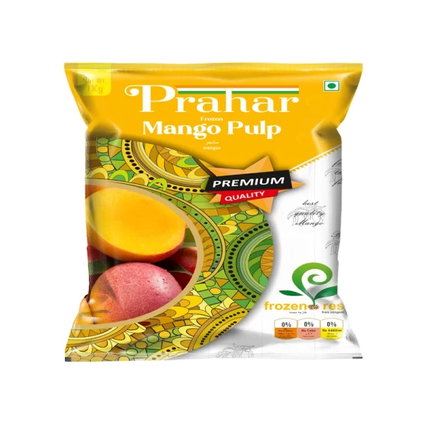 Prahar Food 1kg Mango Pulp Frozen Packet